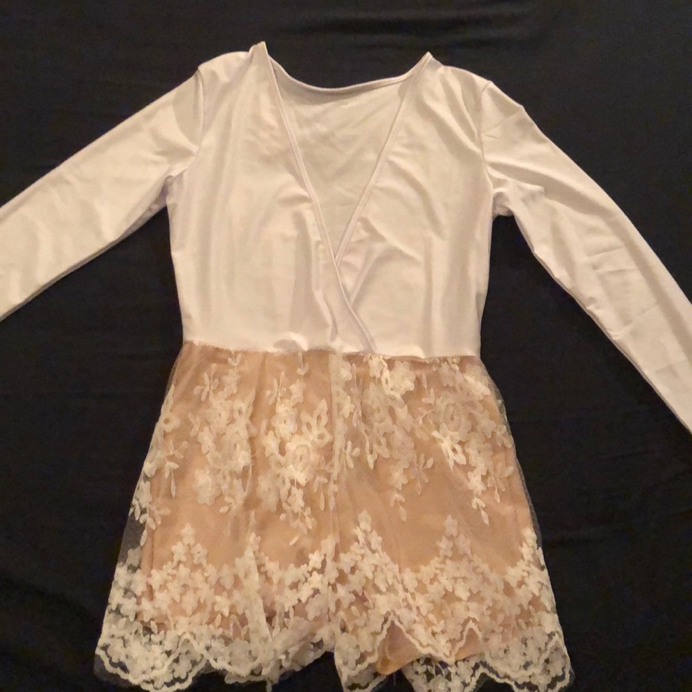 White and cream romper